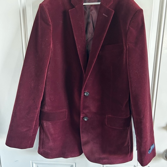 Tommy Hilfiger Other - Tommy Hilfiger Rich Maroon Velvet Blazer